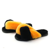 Custom New Arrivals Women Fashion Soft Curly Shearling Slides Fluffy Indoor Furry Cross Slippers