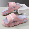 Unisex Thick Sole Platform Printed Slides Slippers EVA Soft Bathroom Beach Sandals Slippers