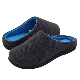 Breathable Warm Indoor Outdoor Original Two-Tone Memory Foam Room House Winter Slippers for Men 