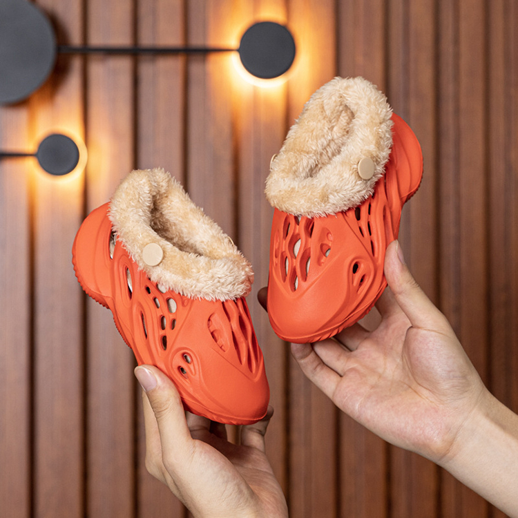 Custom Unisex Sandal High Quality Warm Slipper Yeezy Foam Runner Kids Slides with Fur
