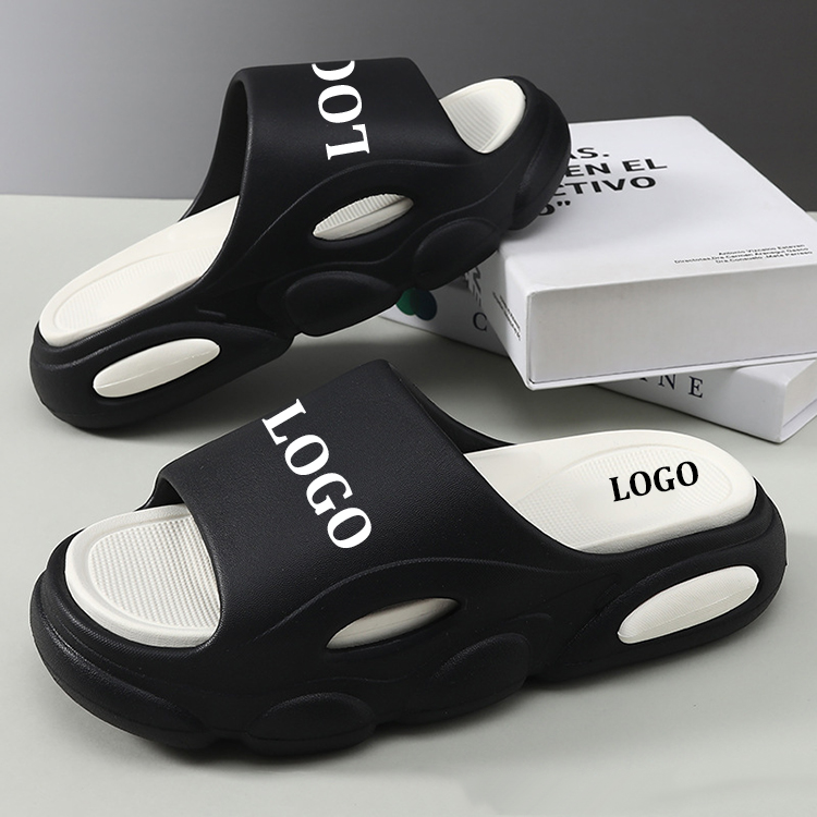Unisex Thick Sole Platform Printed Slides Slippers EVA Soft Bathroom Beach Sandals Slippers