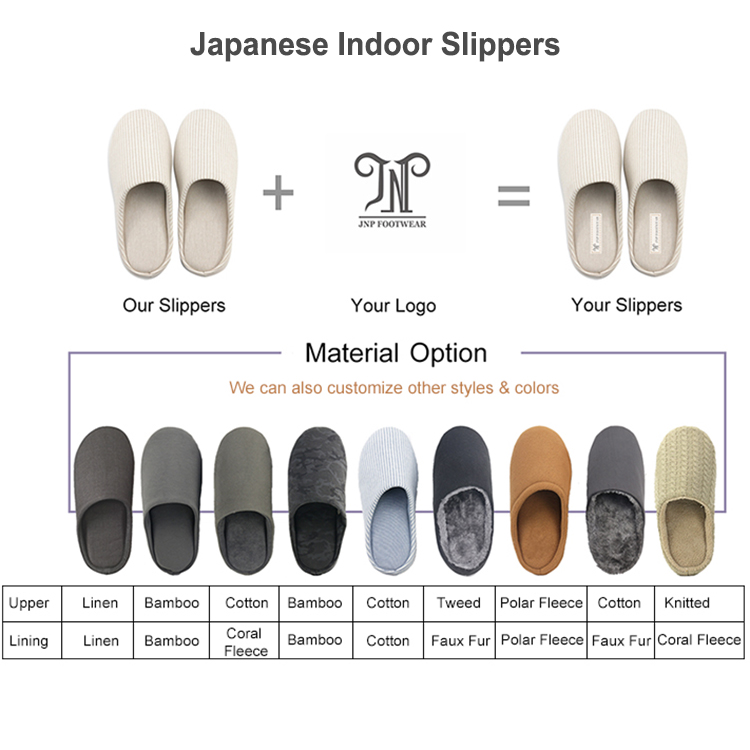 Winter 100% Cotton Slippers with Memory Foam