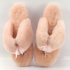 Custom Cute Popular Furry Flip Flop Sheepskin Slippers