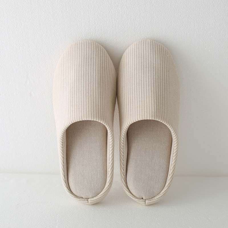 Custom Close Toe Very Warm Cotton Linen Indoor Couple Washable Winter Bedroom Home Slippers for Women