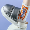 Cotton Slippers Soft Sole Comfortable Home Shoes Metallic Color Indoor Warm Clogs Down Slippers