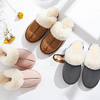 Women's Winter Warm Fluffy Real Home Sheep Merino Wool Shearling Genuine Australian Sheepskin Fur Slippers