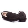 Custom Black Casual Driving Winter Warm Fluffy Flat Faux Shearling Loafers Moccasin Slippers for Men
