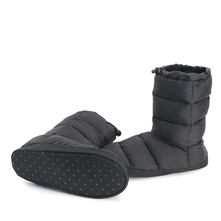 Custom Winter Warm Waterproof Camping Down Feather Indoor Slippers Boots for Women Men