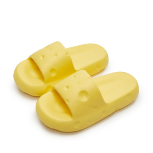 Hot Sales Summer Women Unisex Indoor Bathroom Cute Couple Cheese Pool Thick Sole Slides Slippers