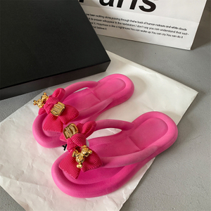  Cute Bow Thong Slides Flip-Flop Slippers for Summer Women