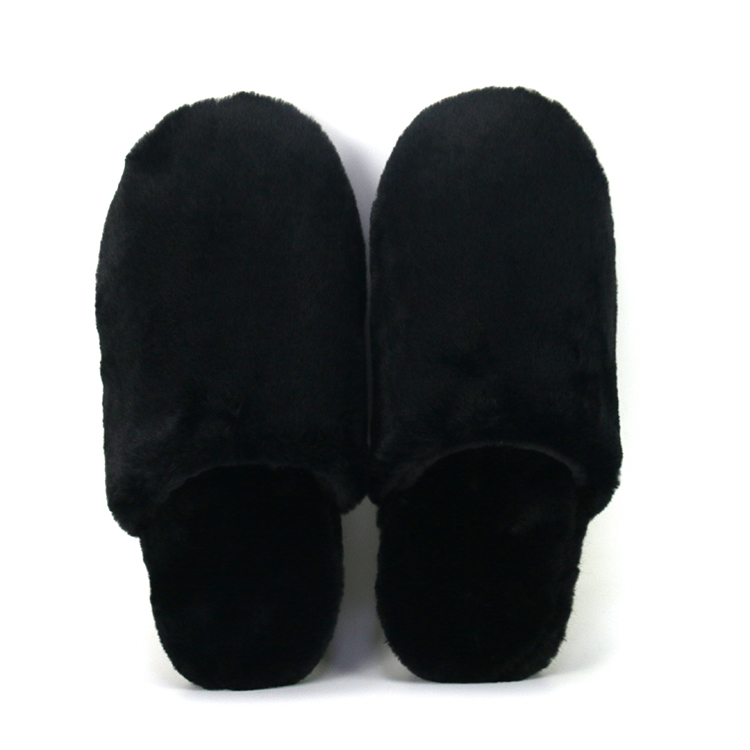 Custom Indoor Fluffy Furry Short Plush Home Bedroom Slippers