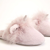 Custom Women Soft Fluffy Closed Toe Bedroom Cute Lovely Feather Unicorn Slippers Girls