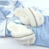 Women Fashion Soft White Rabbit Fur Wedding Shoes Fluffy Diamond Fur Slippers Custom Logo