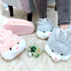 Lovely Cute Indoor Bedroom Unisex Furry Plush Bunny Fur Slippers
